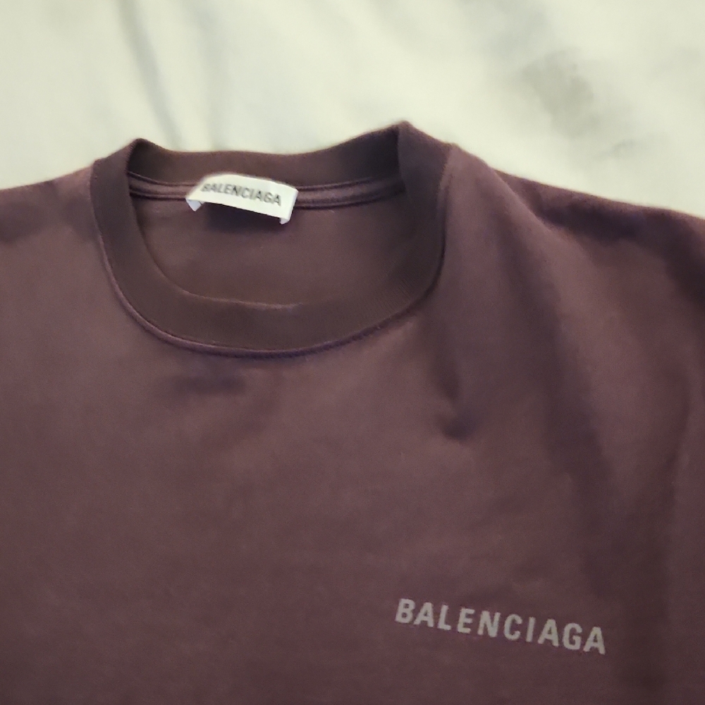 Balenciaga Purple Short Sleeve Tee